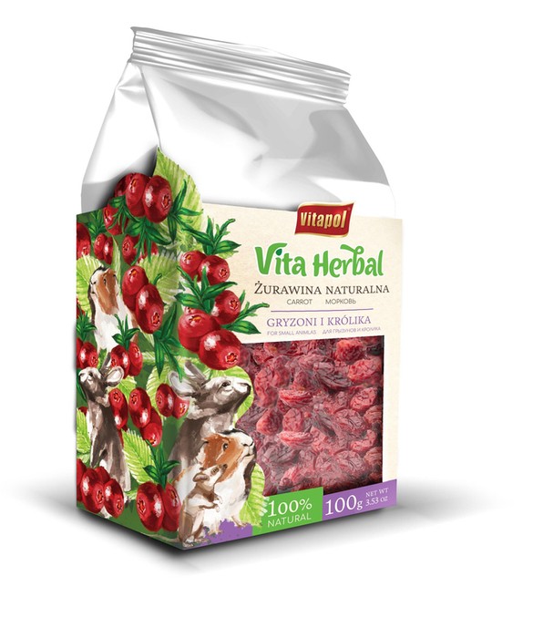 Vitapol vita herbal żurawina dla gryzoni i królika 30g