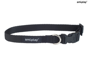 amiplay Obroża regulowana Basic M Czarny